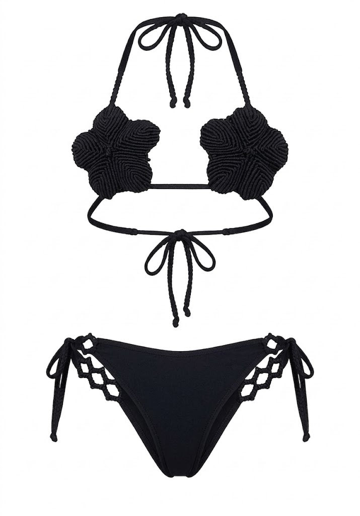 Conjunto Macramê Flor