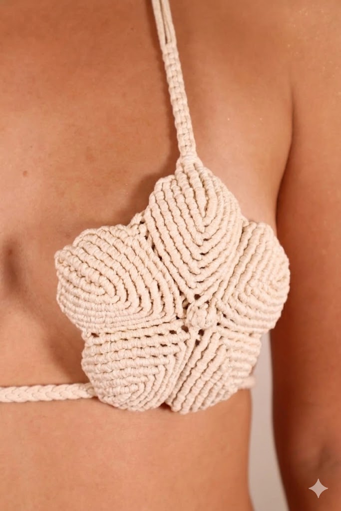 Conjunto Macramê Flor