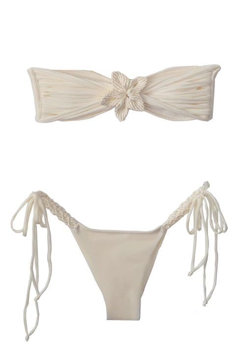 Conjunto Macramê Flor Sem Alças